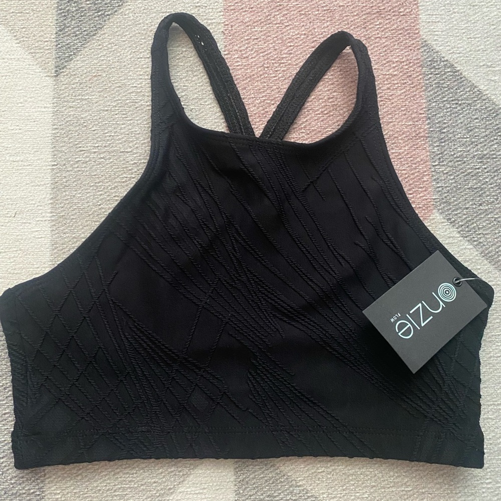 Onzie Midnight Black Patterned Sports Bra